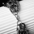 Браслет «Цепь» переплетения, многоярусный, цвет серебро в сером металле,19 см - Фото 2