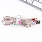 Набор держатель для провода + кабель для Apple (Lightning), 1А, 1м - Фото 2