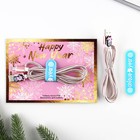 Набор держатель для провода+кабель micro USB «Happy New Year», 1А, 1м - фото 51451344