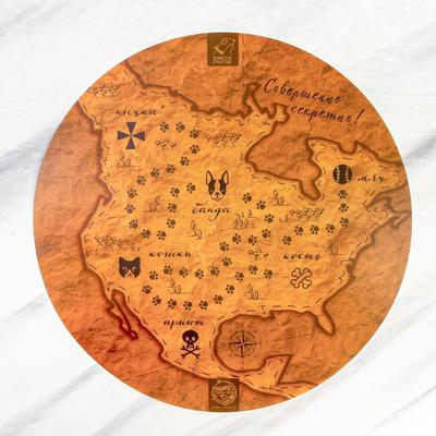 Коврик под миску «Совершенно секретно» 36.5×36.5 см