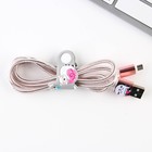 Набор держатель для провода+кабель micro USB «Котики», 1А, 1м - фото 51451377 Набор держатель для провода+кабель micro USB «Котики», 1А, 1м - фото 51451377
