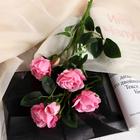 Цветы искусственные "Розы" 5х55 см, розовый - фото 321280473