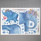 Наклейка пластик интерьерная "Голубые слоны" 60х90 см - фото 6341700