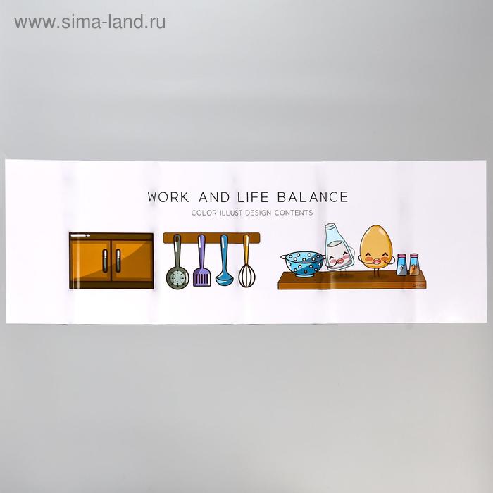 Наклейка на кафельную плитку "Кухонные аксессуары" 30х90 см - Фото 1