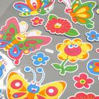 Наклейка EVA "Бабочки и цветочки на полянке" 79х49 см - фото 6341737
