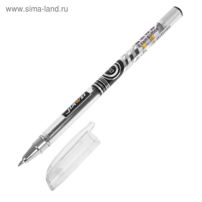 Ручка гелевая, 0.5 мм, чёрная, Super JW-128, пишущий узел - Фото 1