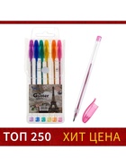 Набор гелевых ручек, 6 цветов, металлик, узел 0.7 мм, в блистере на кнопке - Фото 2