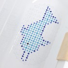 Коврик противоскользящий СПА в ванну на присосках Доляна «Дельфин», 35×65 см, цвет голубой - Фото 5
