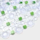 Коврик противоскользящий в ванну на присосках Доляна «Крапинка», 36×66 см, зелёный - Фото 3