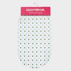 Коврик противоскользящий в ванну на присосках Доляна «Крапинка», 36×66 см, зелёный - Фото 4