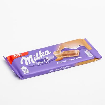 Шоколадная плитка Milka Almond Crispy Creme, 90 г