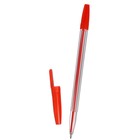 Набор ручек шариковых, 6 цветов, корпус прозрачный с цветными колпачками - Фото 3