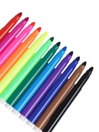 Фломастеры 12 цветов, толстые, вентилируемый колпачок, МИКС - Фото 6