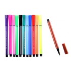 Фломастеры 12 цветов Полоски,Мишка,в пластиковом тубусе,вентилируемый колпачок,МИКС - Фото 2