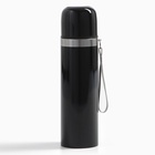 Термос гильза Мастер К, 500 мл, 24×7 см, с кружкой, с помпой, сохраняет тепло 10 ч, нержавеющая сталь, чёрный - Фото 9