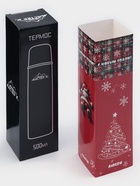 Термос гильза Мастер К, 500 мл, 24×7 см, с кружкой, с помпой, сохраняет тепло 10 ч, нержавеющая сталь, чёрный - Фото 11