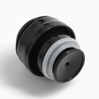 Термос гильза Мастер К, 500 мл, 24×7 см, с кружкой, с помпой, сохраняет тепло 10 ч, нержавеющая сталь, чёрный - Фото 4