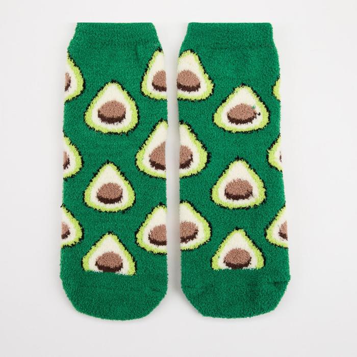 Носки женские махровые "Авокадо", цвет зелёный, размер 36-40 - Фото 1