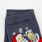 Носки мужские «Дед мороз с кружкой пенного» цвет красный, р-р 27-29 (р-р обуви 39-44) - Фото 2