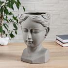 Ваза «Цветущие мысли», 15×24 см, керамика, серая - фото 42602664