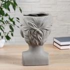 Ваза «Цветущие мысли», 15×24 см, керамика, серая - фото 42602665