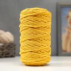 Шнур для вязания 100% хлопок, ширина 5 мм 100м/450гр (Горчица) - Фото 1