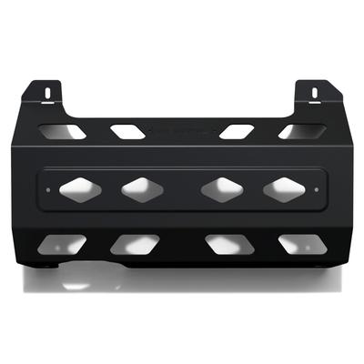 Защита глушителя Rival для Jeep Wrangler JL 2017-н.в., алюминий 6 мм, с крепежом, черная, 2333.2753.1.6