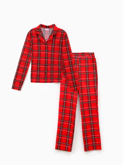 Пижама новогодняя женская (рубашка, брюки) KAFTAN «Клетка», размер 40-42