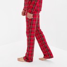 Пижама новогодняя мужская KAFTAN "Клетка", цвет красный, размер 54 - Фото 5