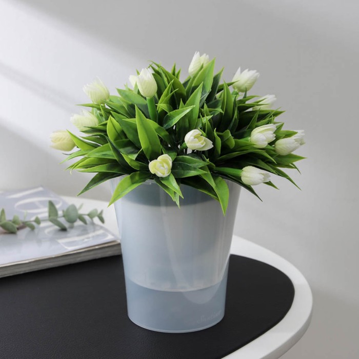 Кашпо для цветов со вставкой «Арте-Дея», 1.25 л, цвет дымчатый - Фото 1