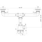 Сифон для мойки "АНИ Пласт" A3000, 1 1/2" х 40 мм, двойной 5404229