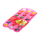 Акварель медовая 24 цвета, ЗХК «Цветик», без кисти, розовый пластиковый футляр, 27421676 - Фото 2