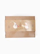 Новогодний подарочный набор «Снеговики» (плед, носки, 2 игрушки, открытка) - фото 60899630