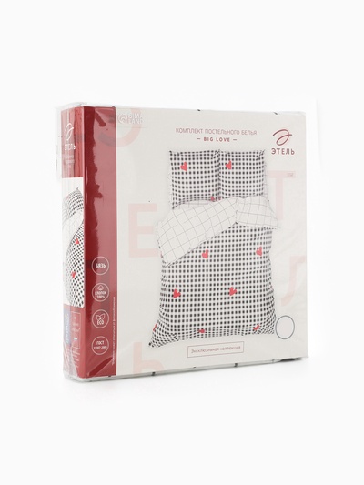 Постельное белье "Этель" дуэт Big love 143*215 см - 2 шт, 240*220 см, 70*70 см -2 шт