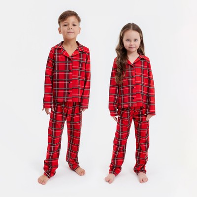 Пижама детская KAFTAN «Клетка» размер 28 (86-92 см)