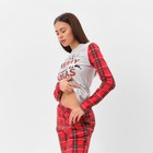Пижама новогодняя женская KAFTAN "X-mas", цвет белый/красный, размер 40-42 - Фото 2