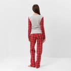 Пижама новогодняя женская KAFTAN "X-mas", цвет белый/красный, размер 40-42 - Фото 4