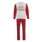 Пижама новогодняя мужская KAFTAN "X-mas", цвет красный, размер 50 - Фото 7