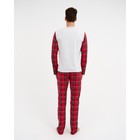 Пижама новогодняя мужская KAFTAN "X-mas", цвет красный, размер 50 - Фото 4