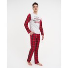 Пижама новогодняя мужская KAFTAN "X-mas", цвет красный, размер 50 - Фото 6