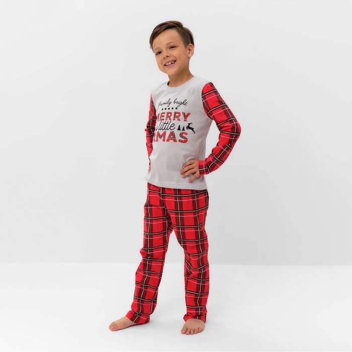 Пижама детская для мальчика KAFTAN "X-mas" р.32 (110-116) - Фото 1