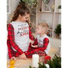 Пижама новогодняя детская: лонгслив, брюки, KAFTAN X-mas, рост 122-128 см - Фото 10