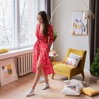 Халат домашний женский KAFTAN Give joy, размер 40-42, красный - Фото 4