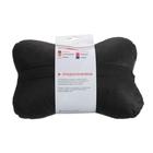 Подушка автомобильная косточка, на подголовник, велюр, серый, ромб, 16 х 24 см - Фото 5