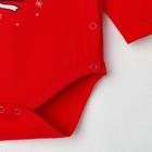 Боди детское, цвет красный, рост 56 см - фото 33473762