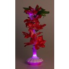 Светильник букет из 5 переливающихся алых лилий 33 см. - Фото 2