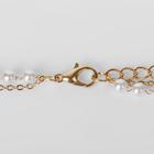 Кулон «Цепь» нить из жемчуга, крест с сердцем, цвет белый в золоте, 35 см - фото 25617121