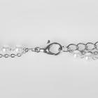 Кулон «Цепь» нить из жемчуга, крестик с окончаниями, цвет белый в серебре, 35 см - фото 24668814