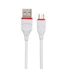 Кабель Borofone BX17, micro USB - USB, 2.4 А, 1 м, белый - Фото 2