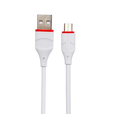 Кабель Borofone BX17, micro USB - USB, 2.4 А, 1 м, белый